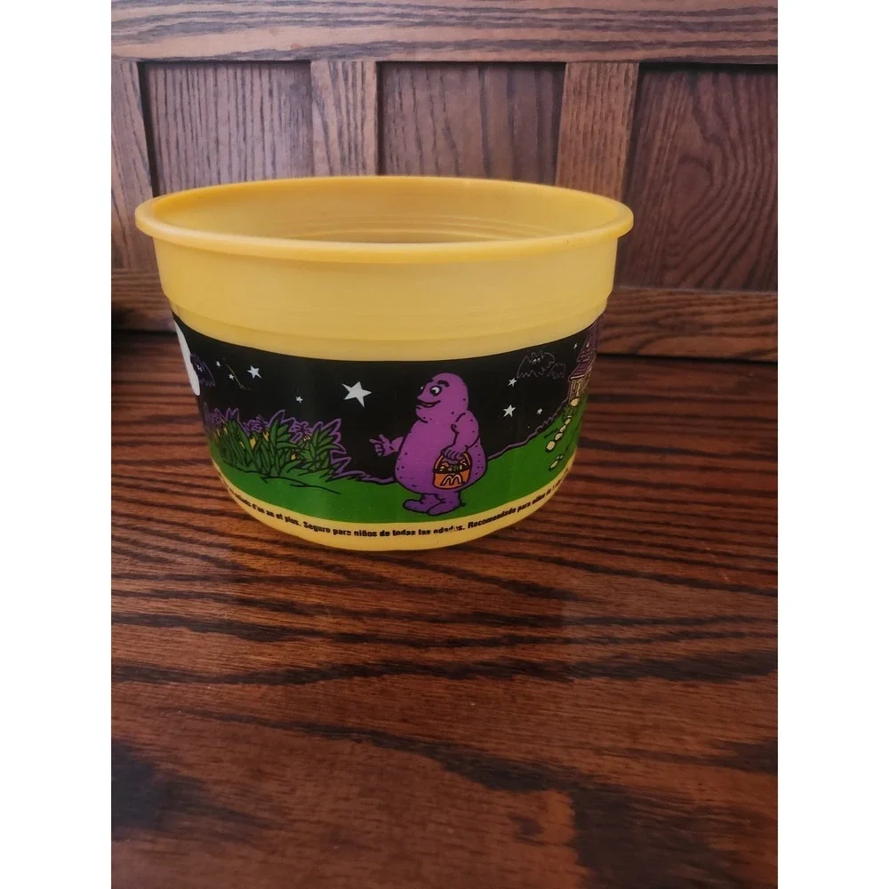 Vintage 1999 McDonald's Boo Bucket Halloween Happy Meal Grimace Pumpkin No Lid